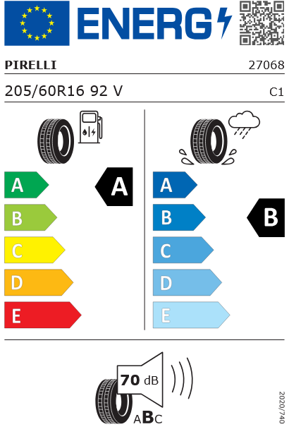 205/60R16 92V Cinturato P7 MO Pirelli