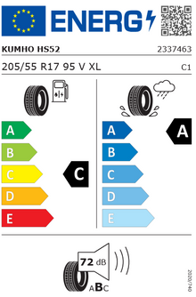 205/55R17 95V Ecsta HS52 XL Kumho