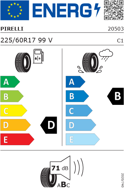 225/60R17 99V  Cinturato P7 RFT * Pirelli