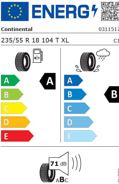 235/55R18 104T EcoContact 6 XL Continental