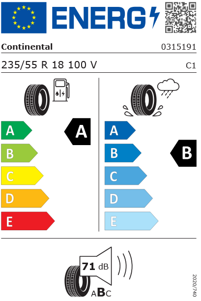 235/55R18 100V EcoContact 6 Seal Continental