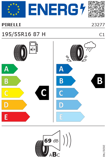 195/55R16 87H Cinturato P1 VERDE Pirelli