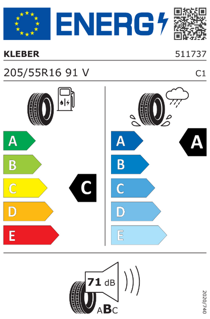 205/55R16 91V Dynaxer HP5 DT1 Kleber